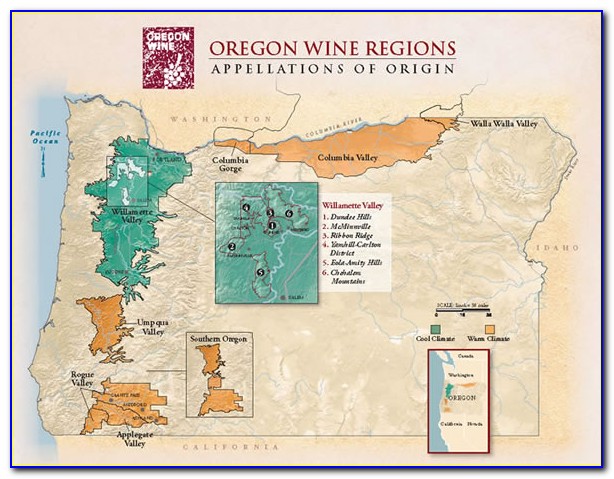 Carlton Oregon Wineries Map