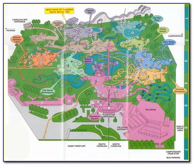 Carowinds Park Map 2021