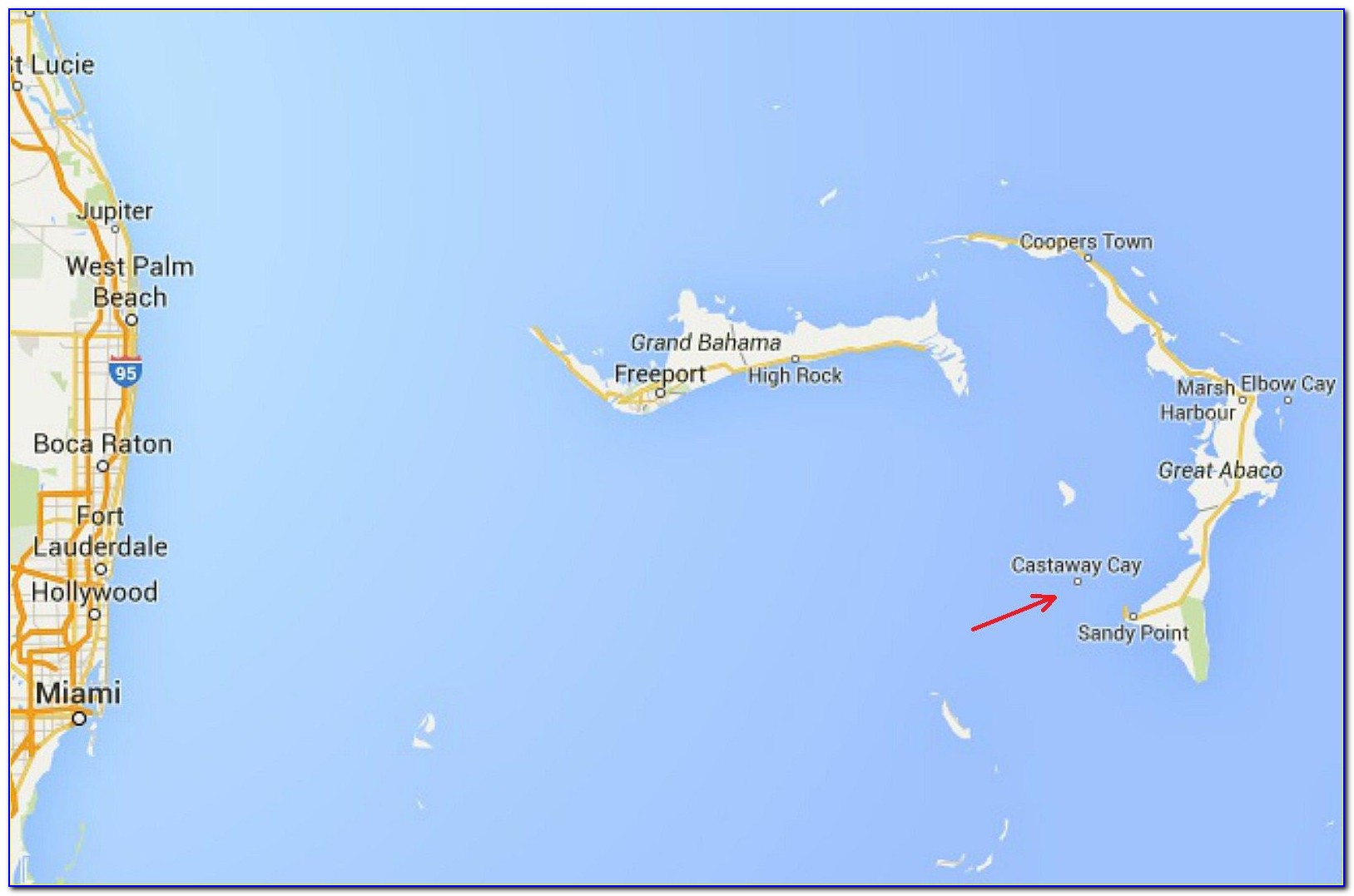 Castaway Cay Bahamas Map
