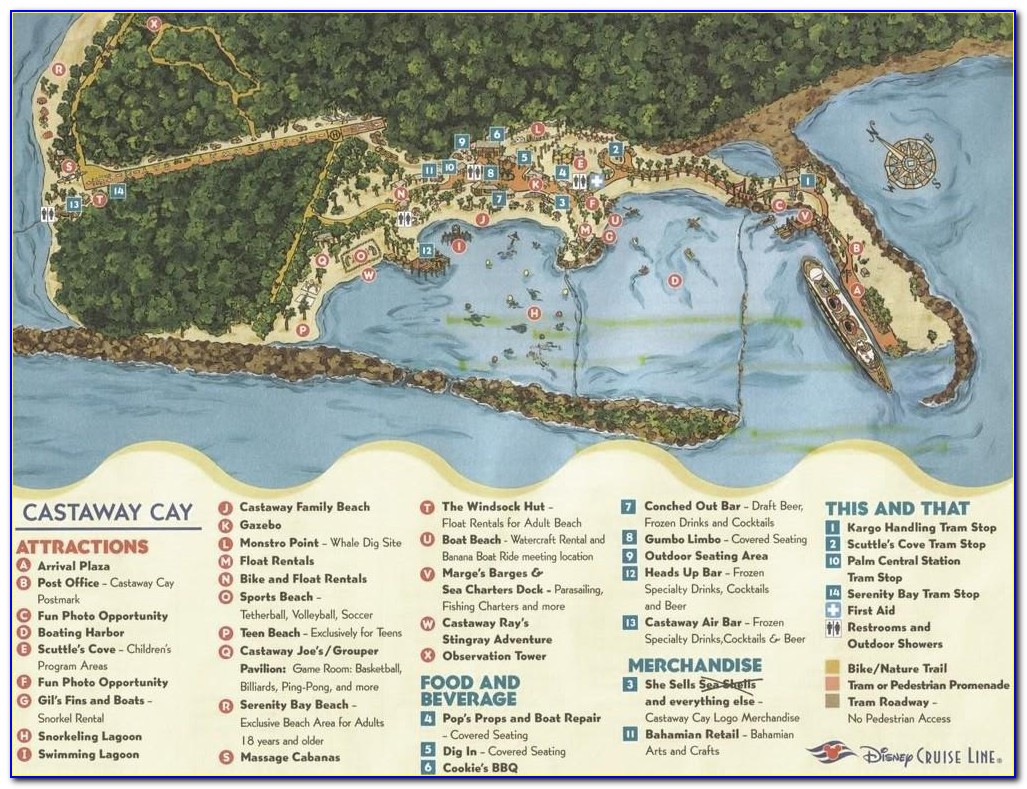 Castaway Cay Island Map