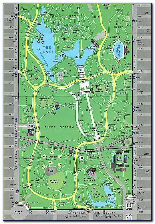 Central Park Map Pdf Download