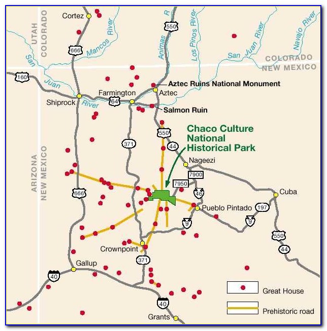 Chaco Canyon Campground Map