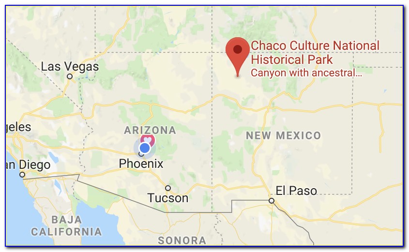 Chaco Canyon Google Maps