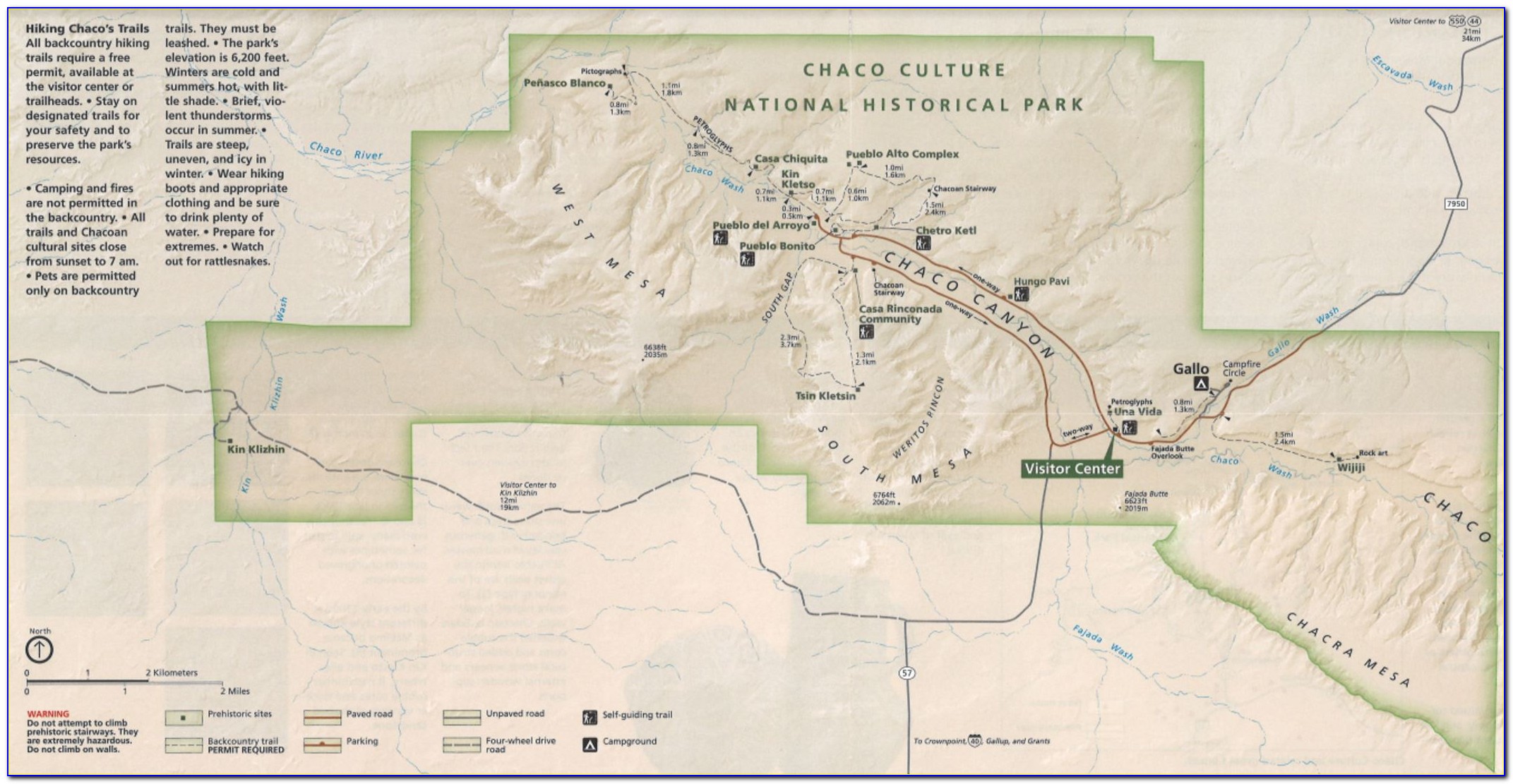 Chaco Canyon Location Map