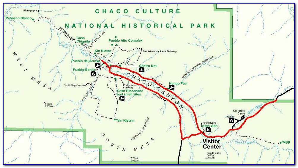 Chaco Canyon Park Map