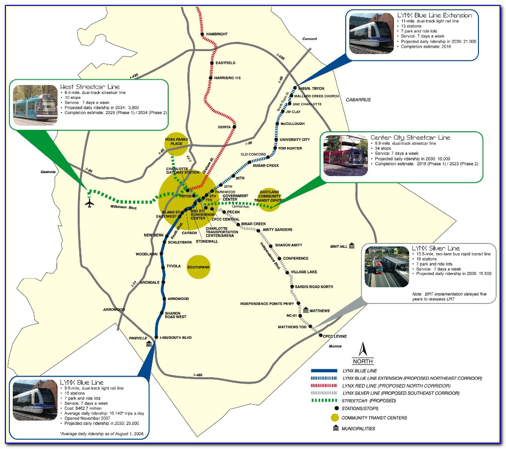 Charlotte Lynx Route Map