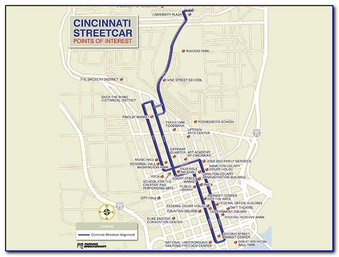 Cincinnati Bell Streetcar Map