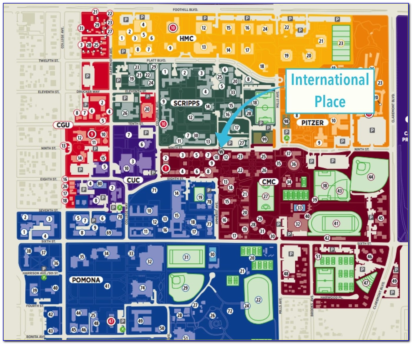 Claremont Colleges Map Pdf