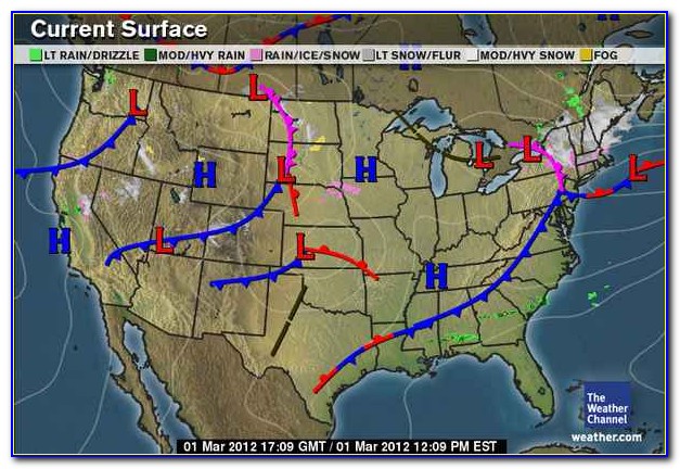 Classic National Weather Map
