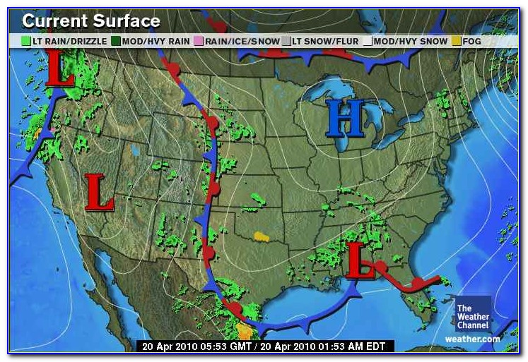 Classic Weather Map Forecast