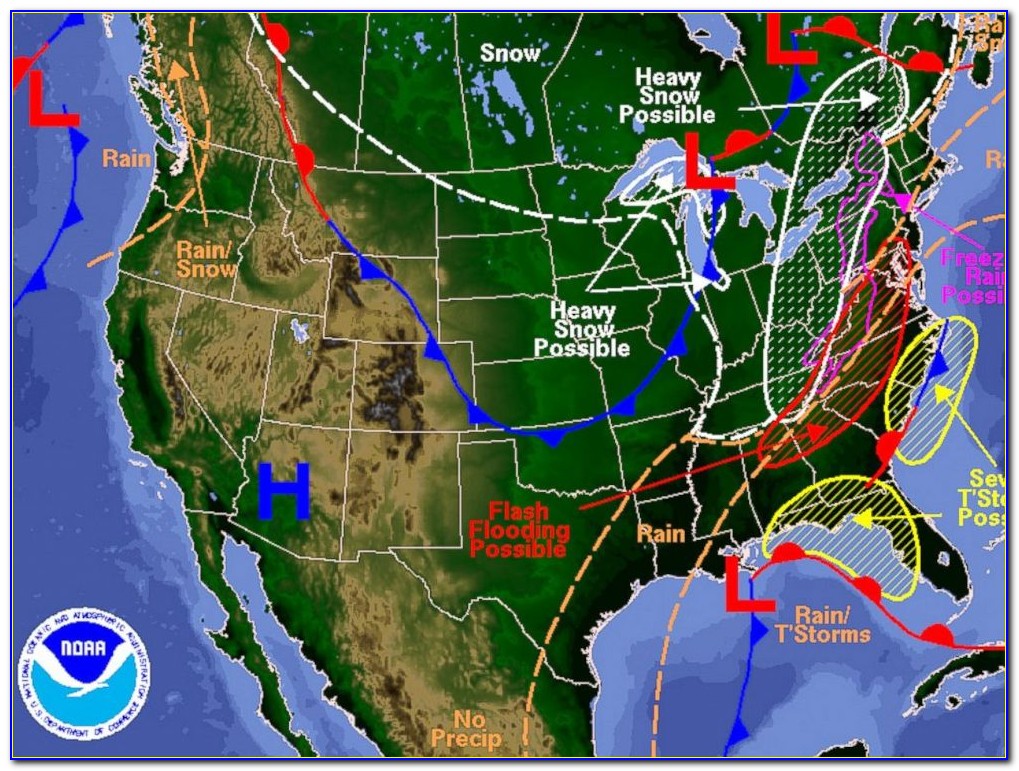 Classic Weather Map Us