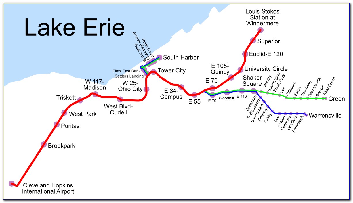 Cleveland Rta Map Red Line