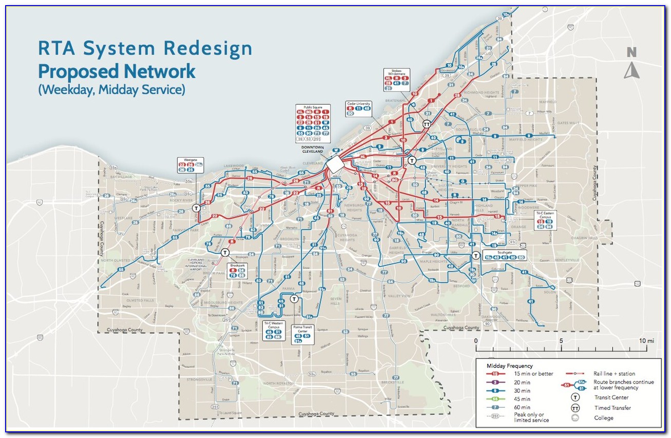 Cleveland Rta Trolley Map