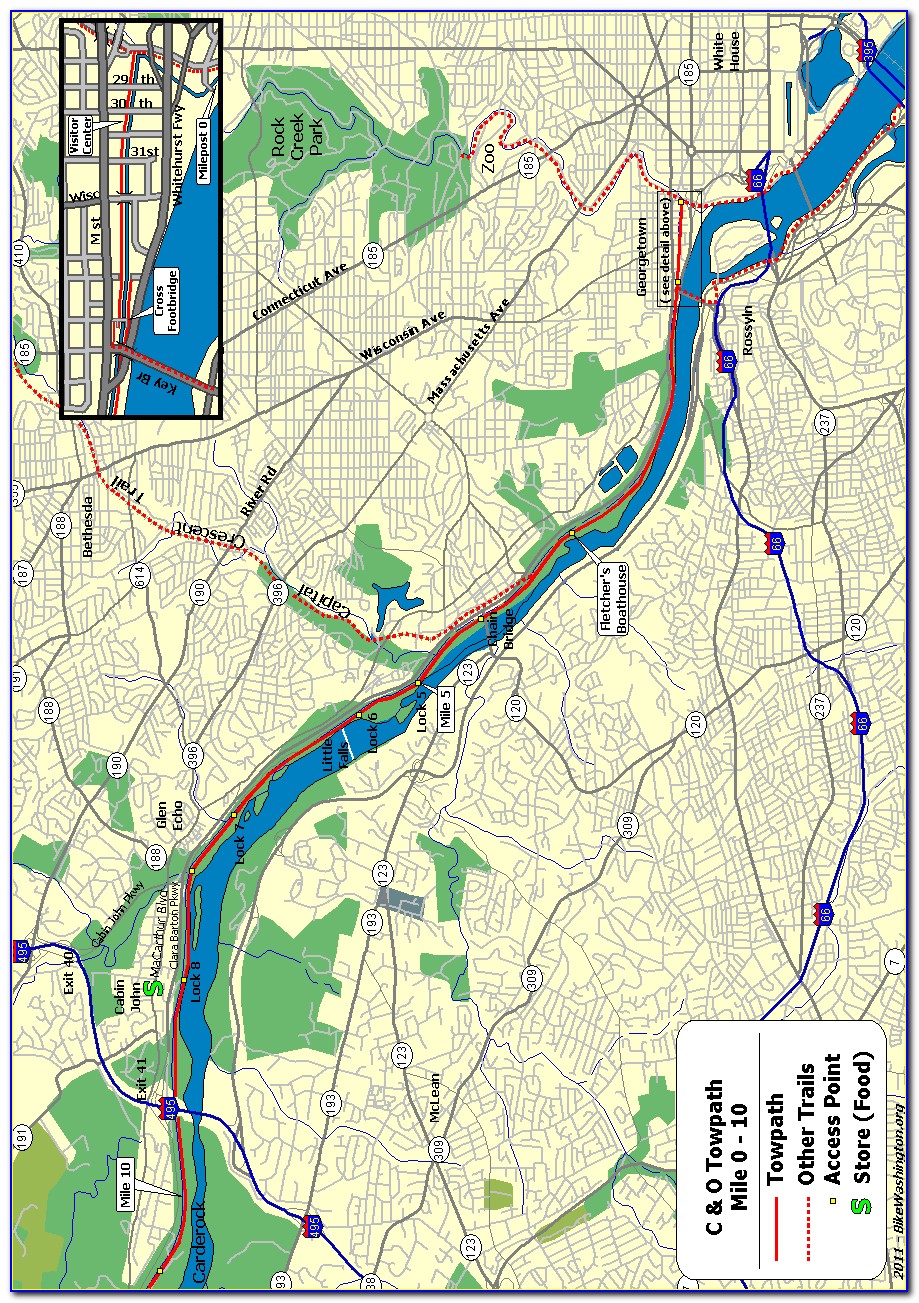 C&o Canal Parking Map