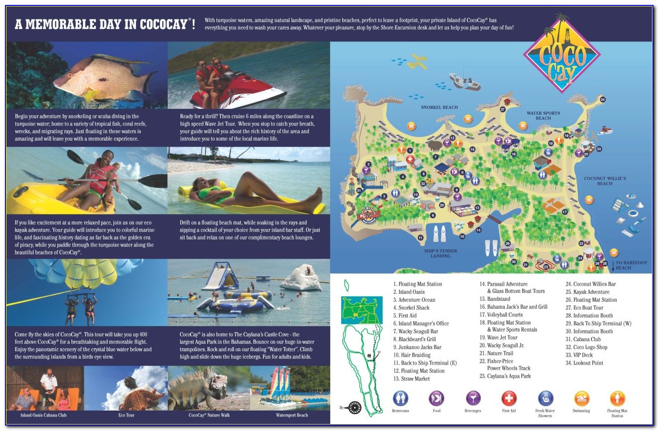 Coco Cay Cabana Map