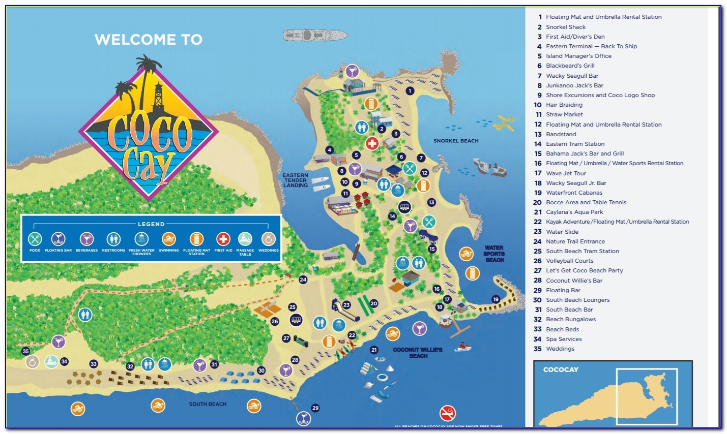Coco Cay Map And Photos
