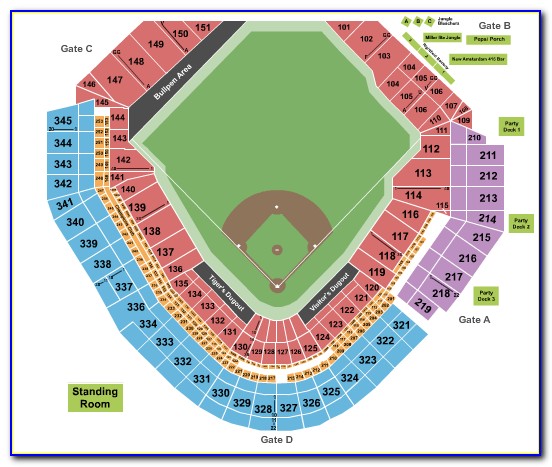 Comerica Park Concert Seating Map