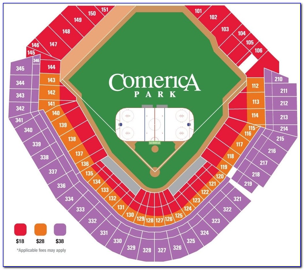 Comerica Park Seating Map With Seat Numbers