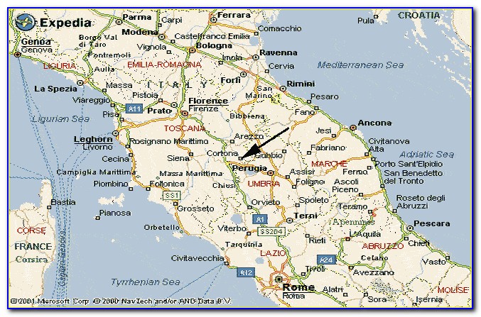 Cortona Italy Map Tuscany
