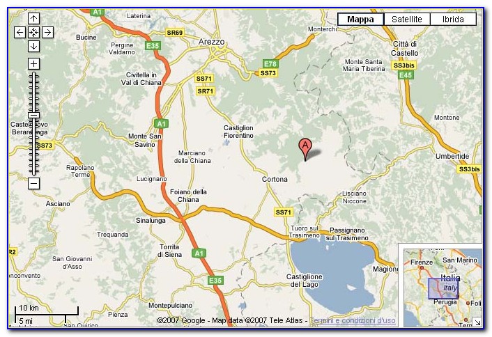 Cortona Italy Street Map