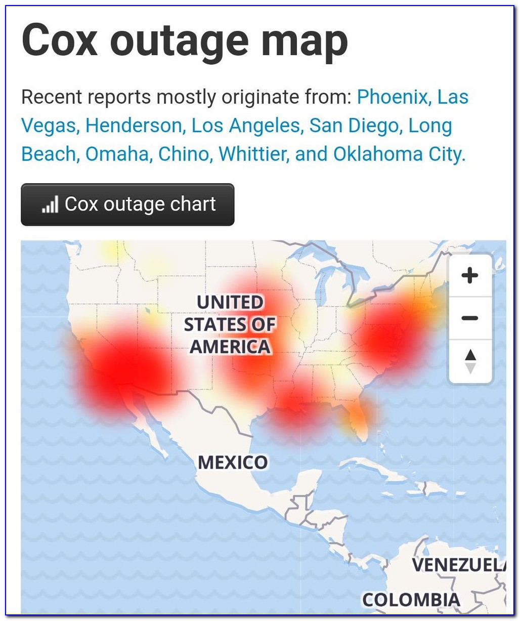 Cox Internet Outage Map Chandler Az