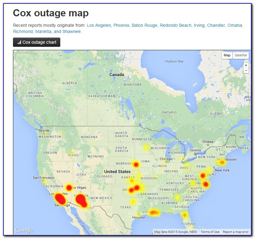 Cox Internet Outage Map Ct