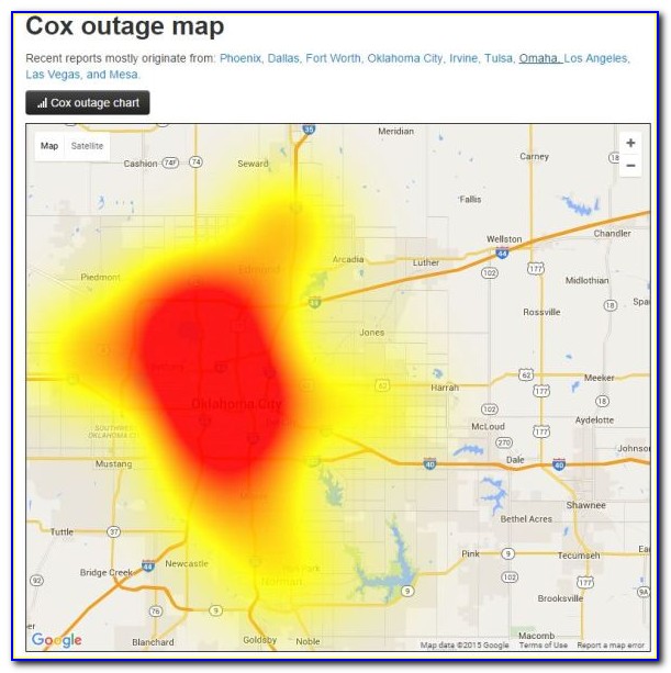 Cox Internet Outage Map Phoenix
