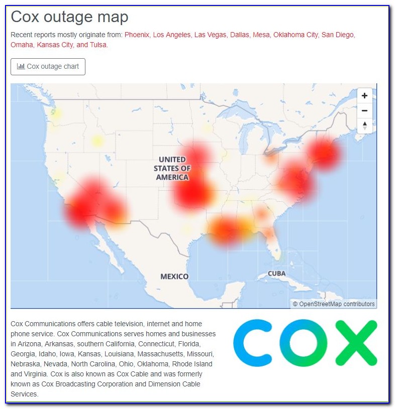 Cox Internet Outage Map Scottsdale