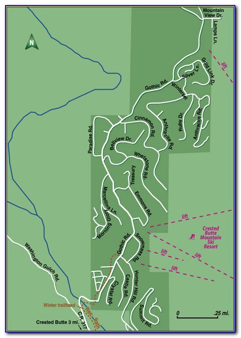 Crested Butte Parking Map