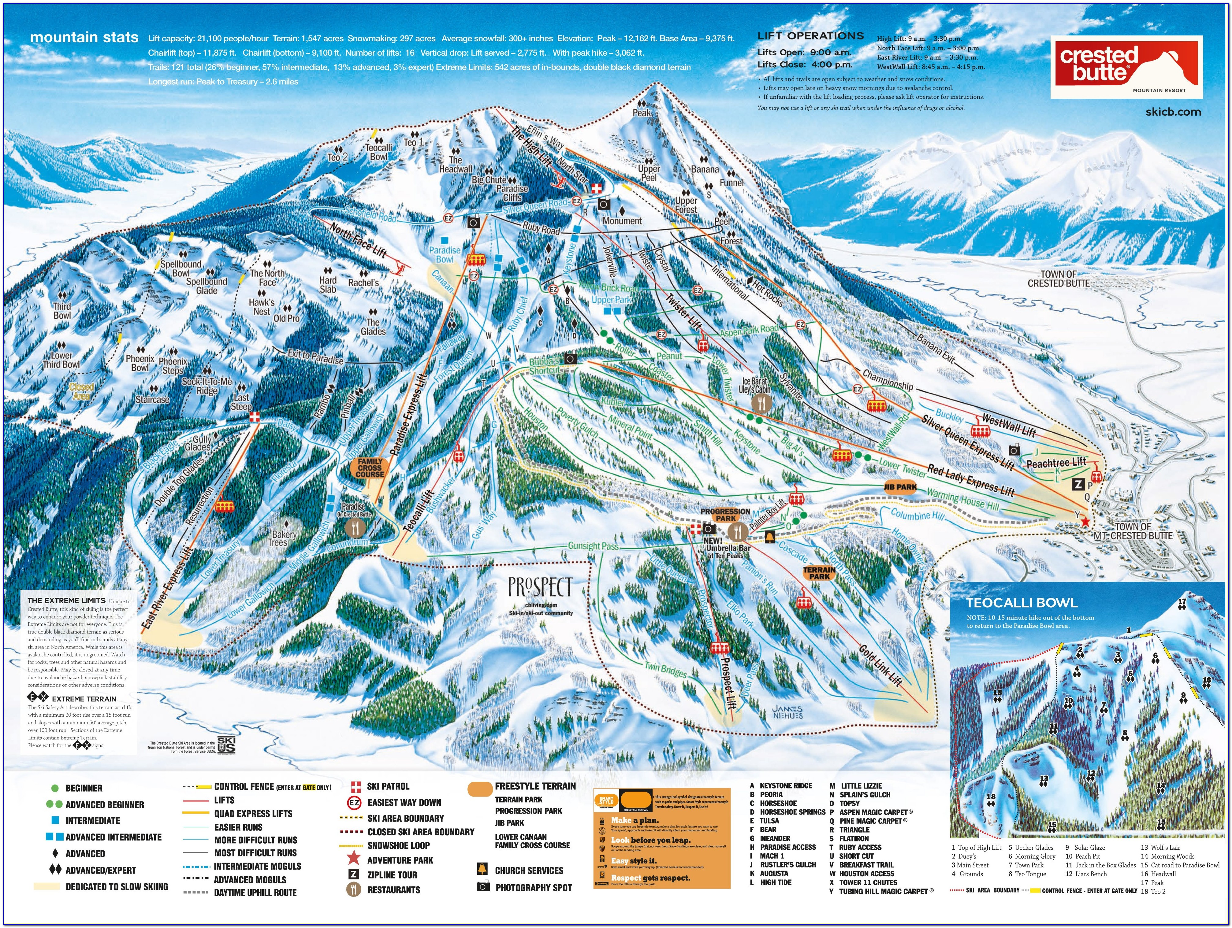 Crested Butte Ski Map