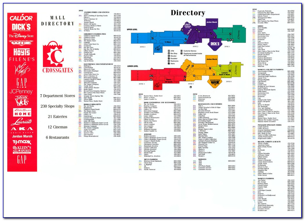 Crossgates Mall Map Pdf