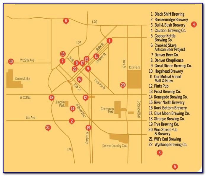 Denver Breweries Map