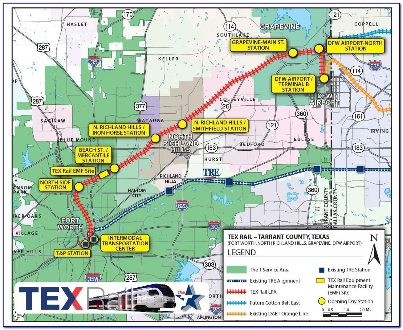 Dfw Skylink Route Map