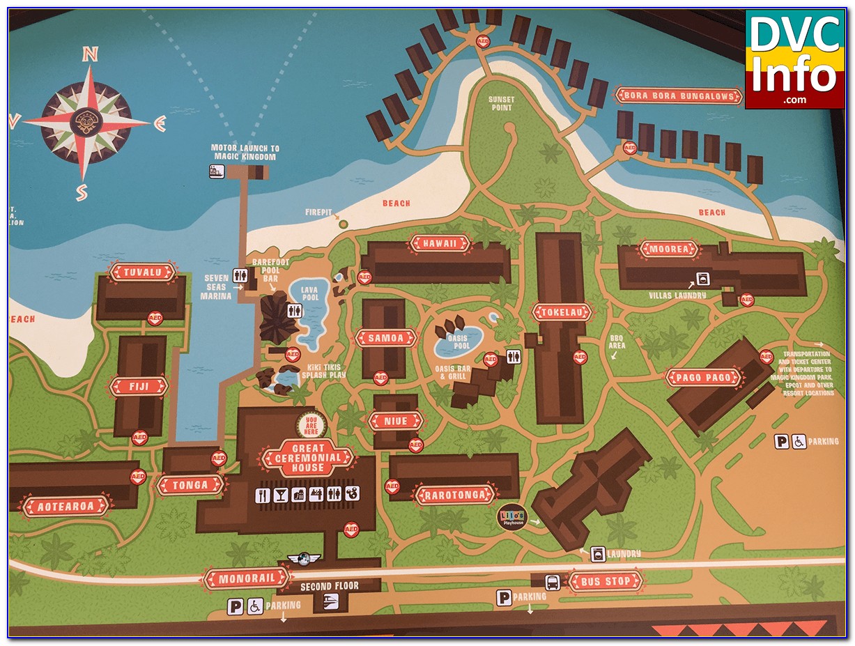 Disney Polynesian Resort Map 2019