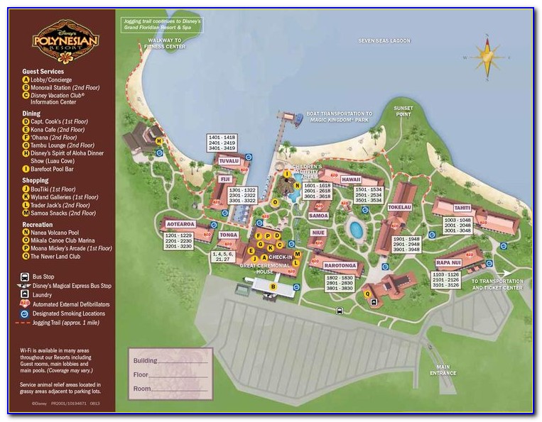 Disney Polynesian Resort Map Pdf