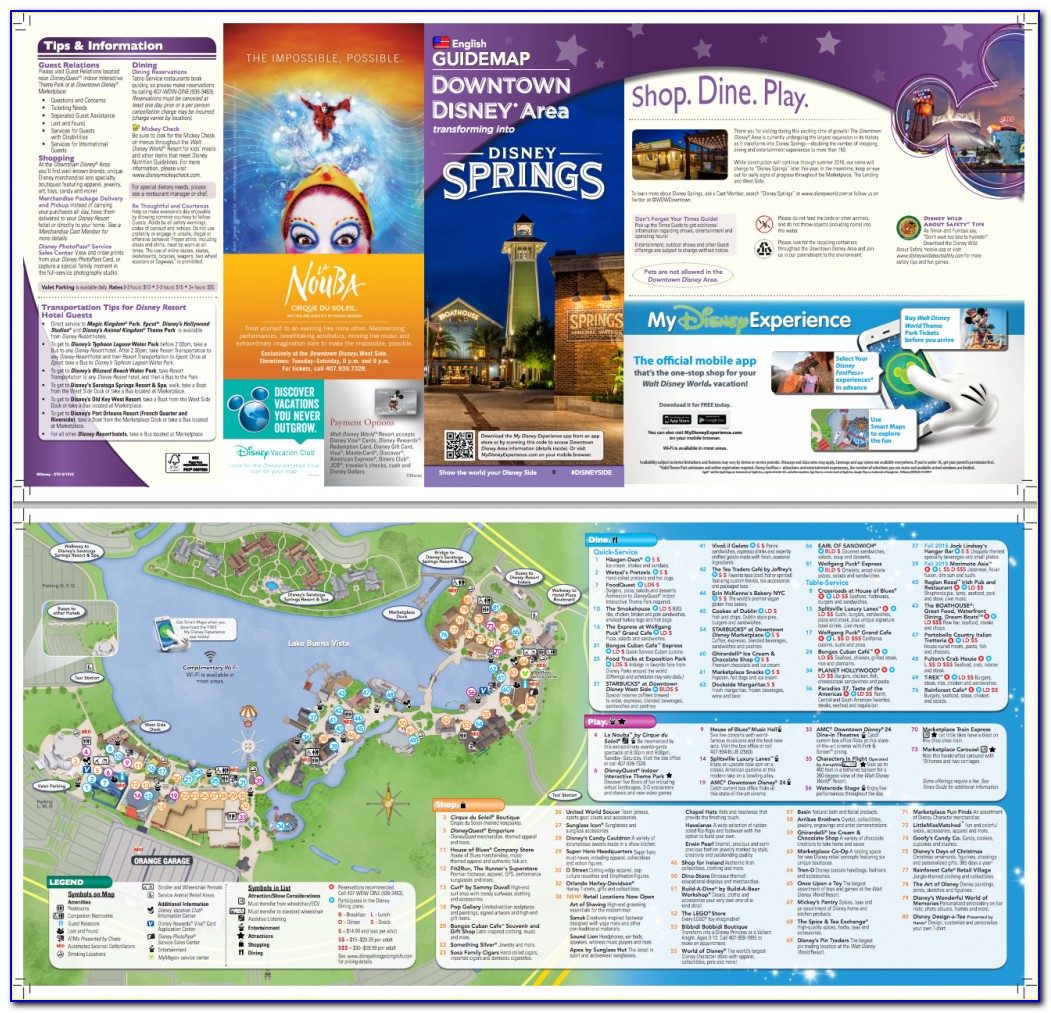 Disney Springs Map Pdf 2019
