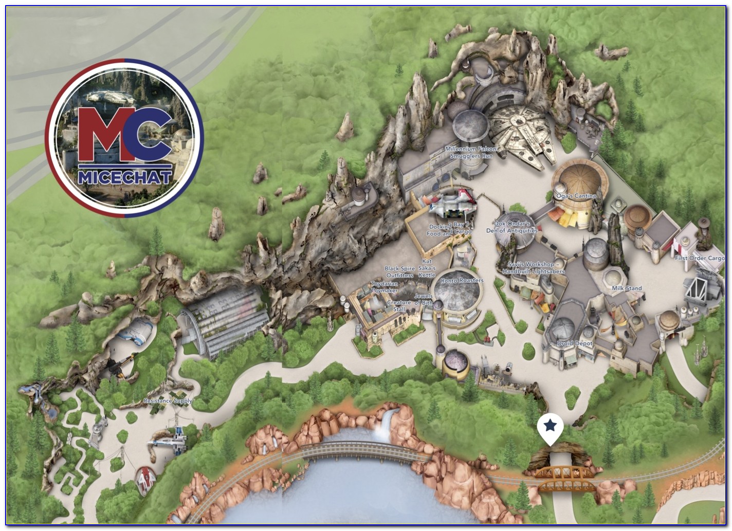 Disneyland New Star Wars Land Map