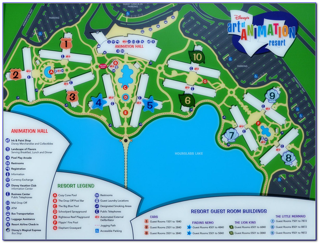 Disney's Art Of Animation Resort Location Map