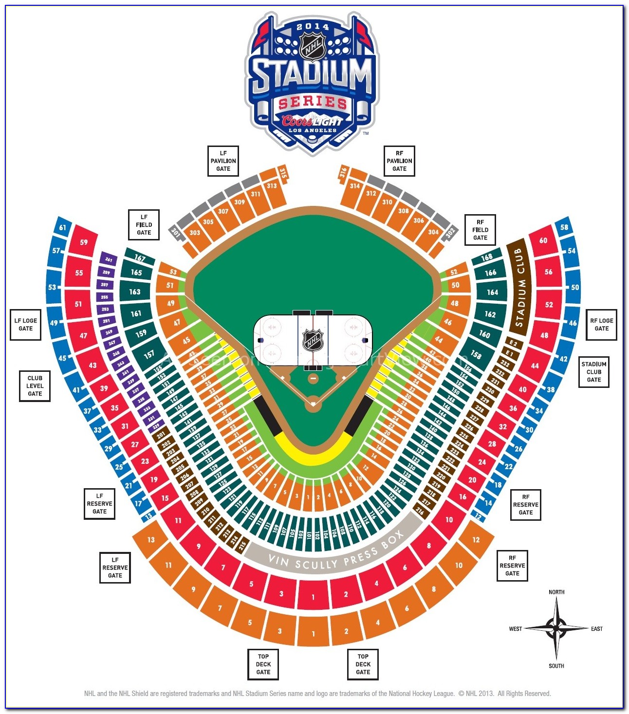 Dodger Stadium Seating Map With Numbers