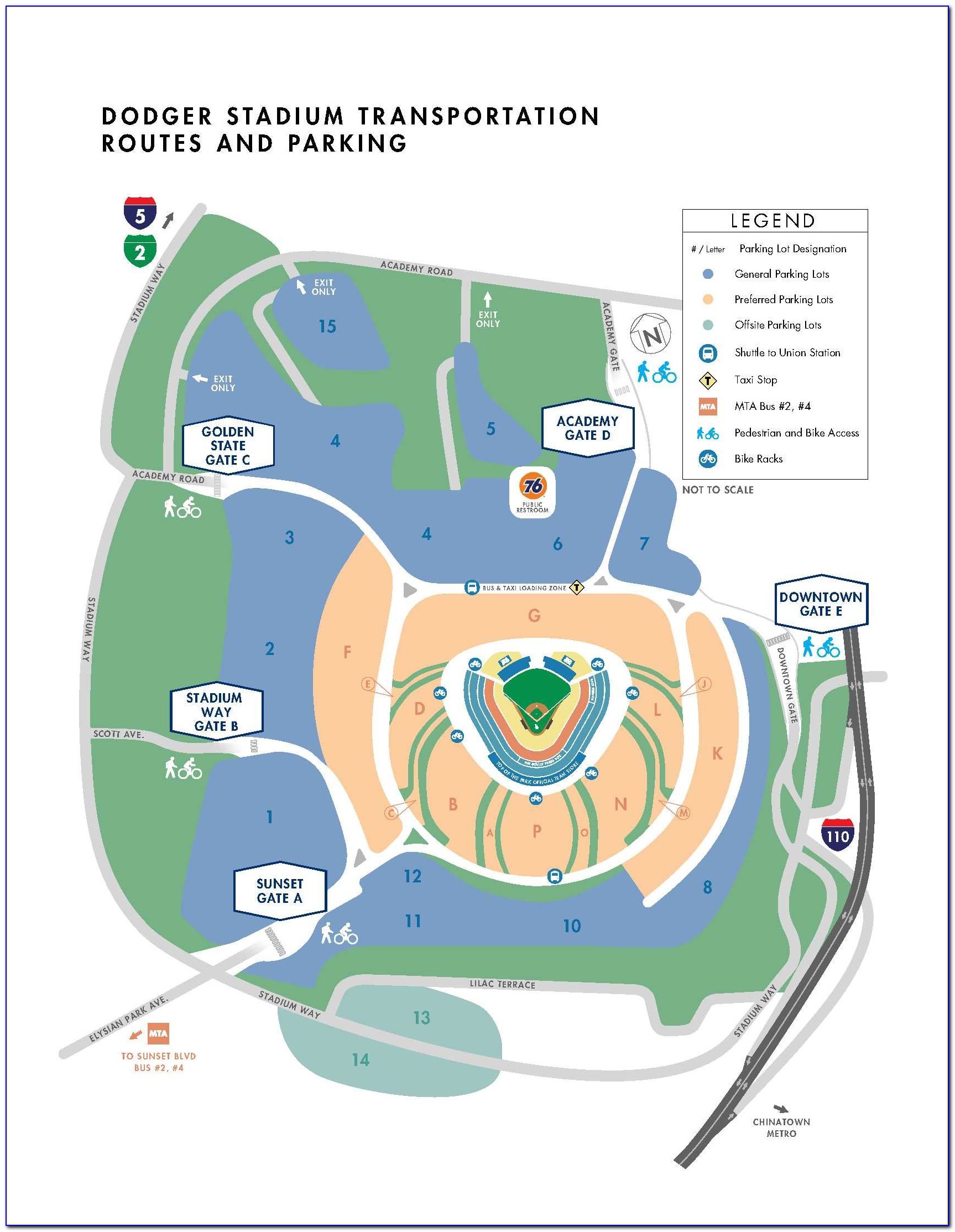 Dodgers Stadium Parking Lot Map
