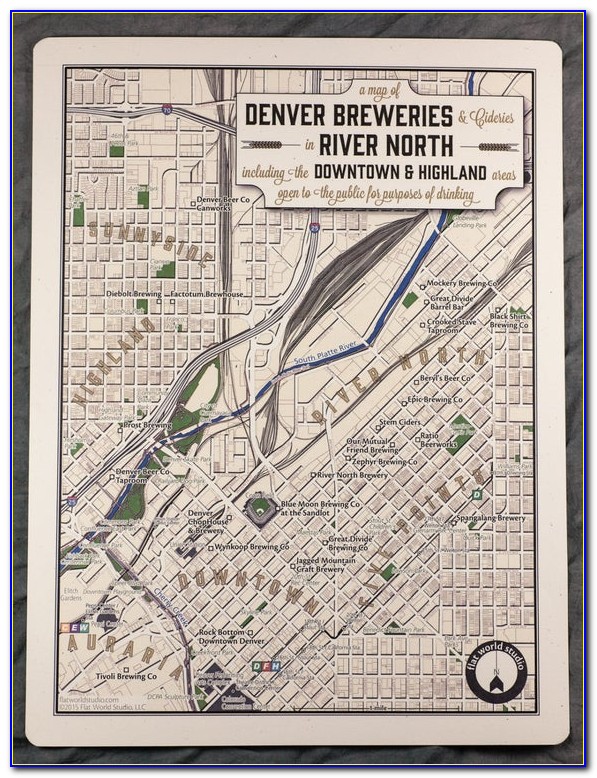Downtown Denver Breweries Map