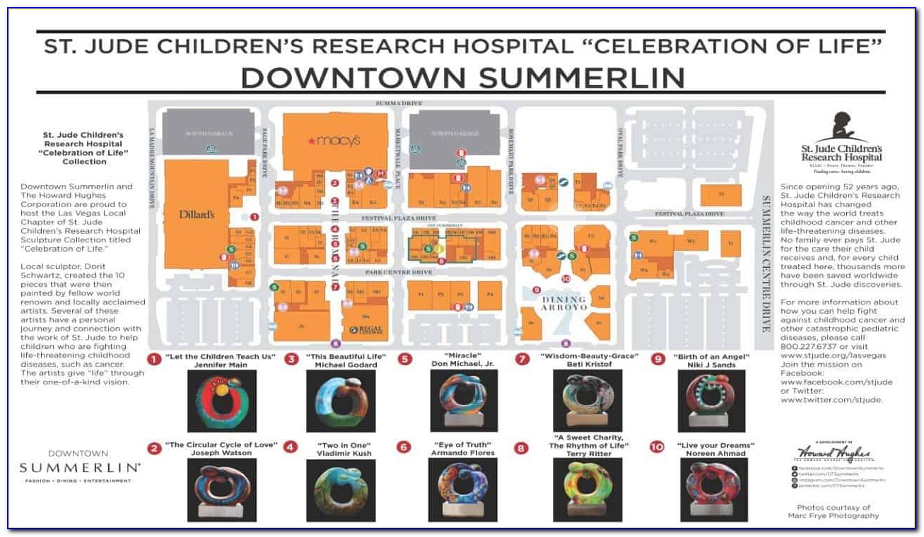 Downtown Summerlin Shops Map