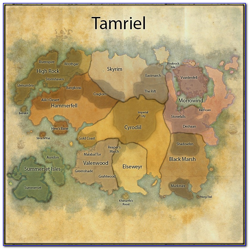 Elder Scrolls Online Map 2020