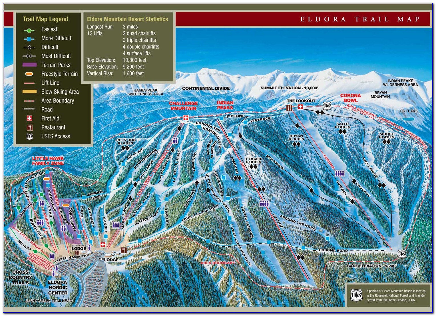 Eldora Ski Map