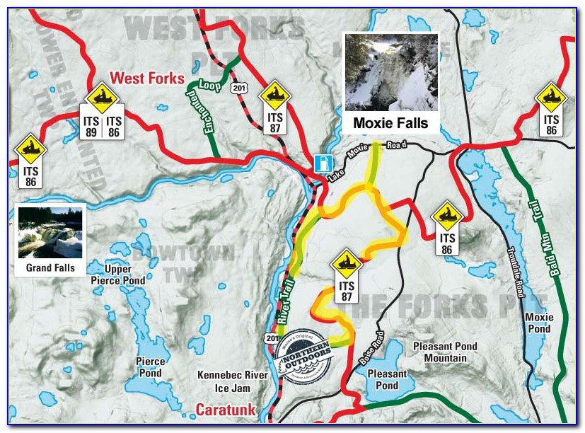 Eustis Maine Snowmobile Trail Map