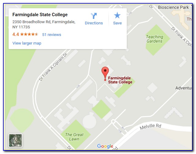 Farmingdale State College Field Map