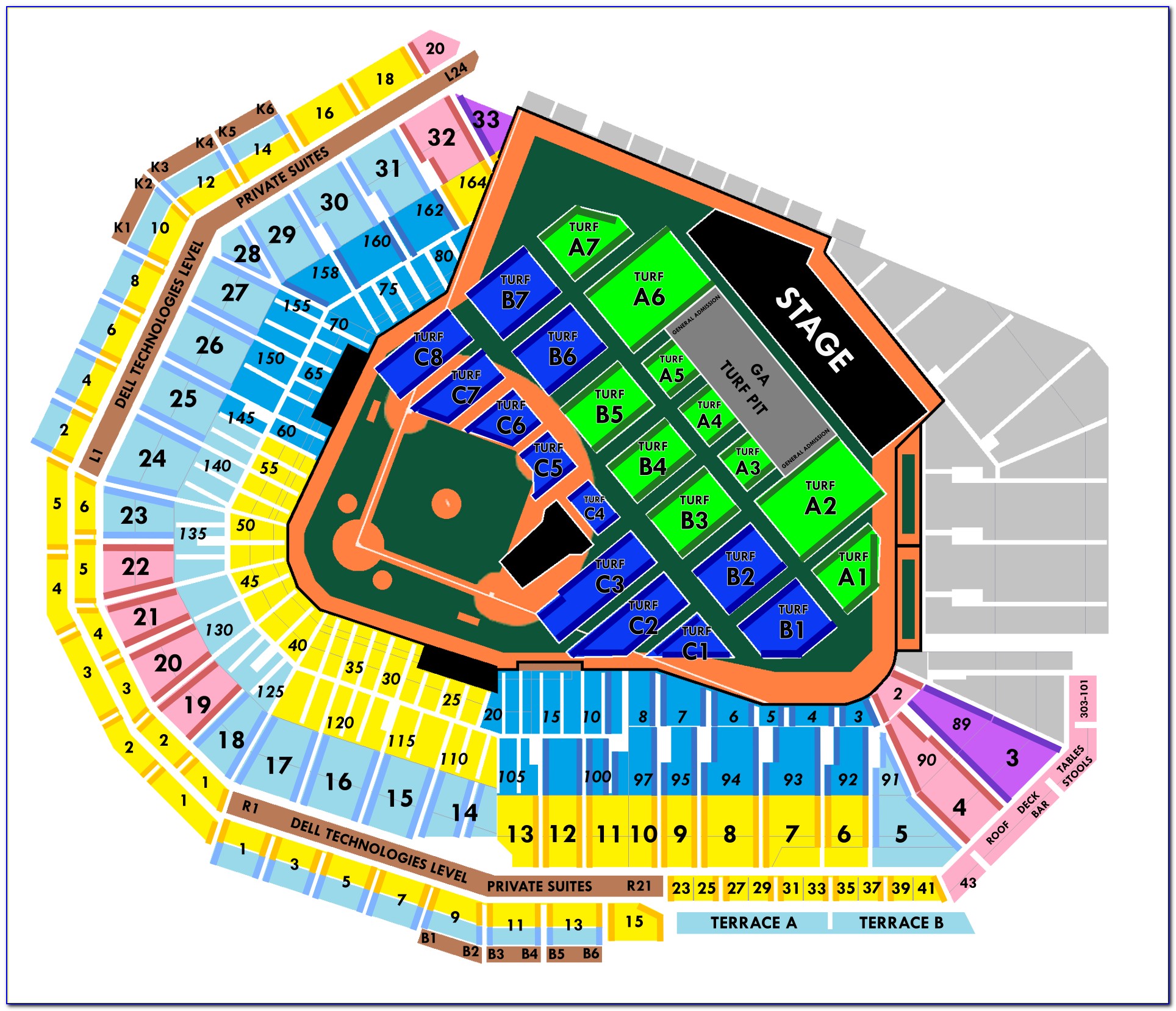 Fenway Park Seating Map With Rows