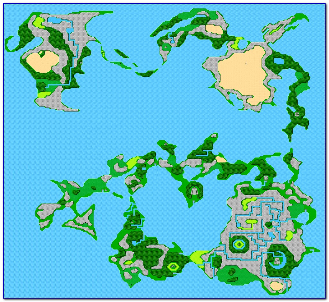 Final Fantasy 1 World Map Psp