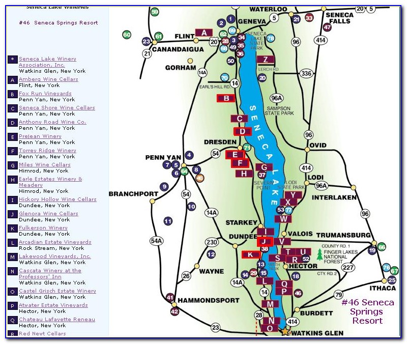 Finger Lakes Wine Festival Map