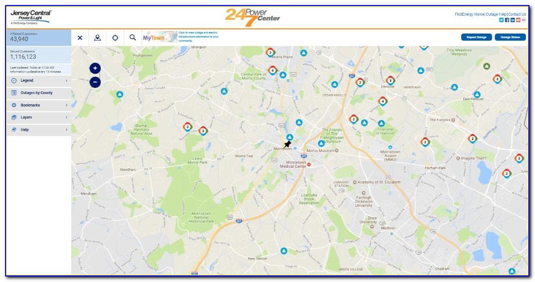 Firstenergy Nj Power Outage Map